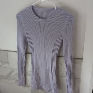 Lululemon Lilac Ribbed Knit Sweater